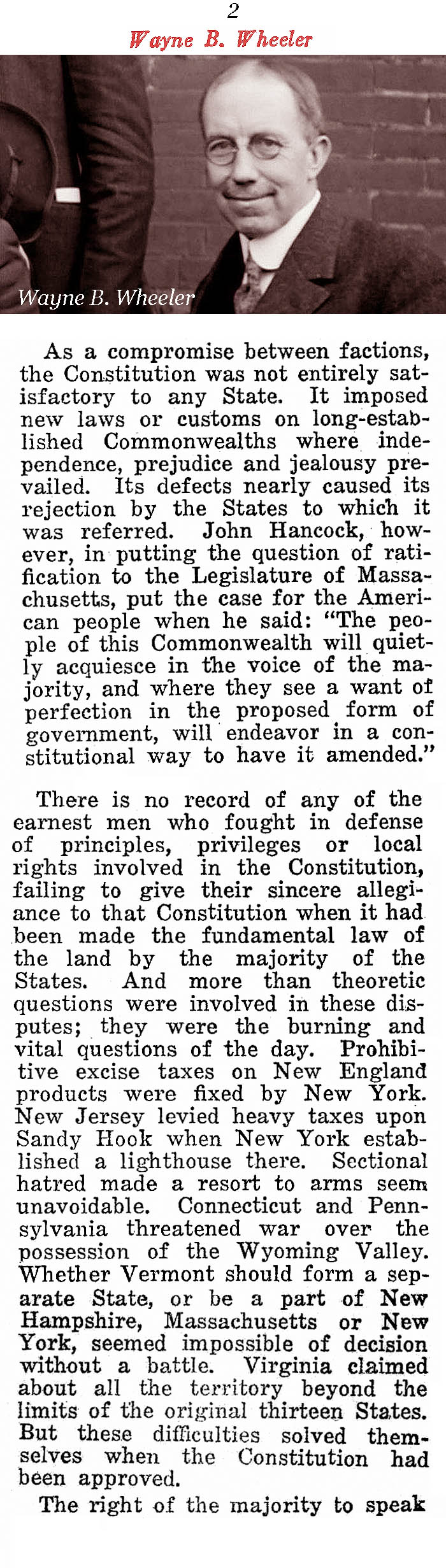 The ''Popularity'' of Prohibition (Reader's Digest, 1923) 