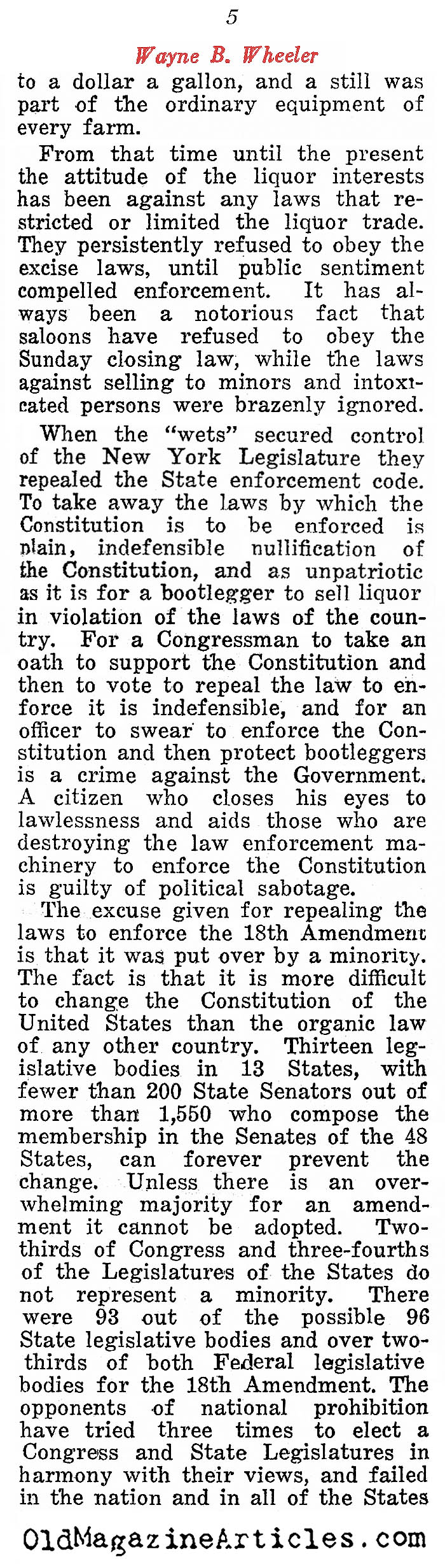 The ''Popularity'' of Prohibition (Reader's Digest, 1923) 