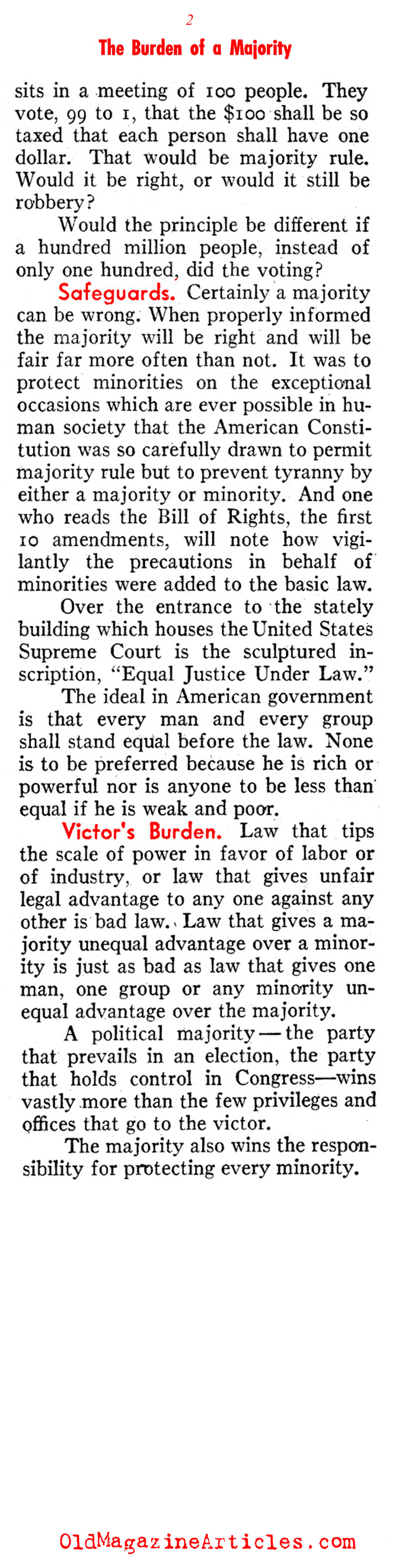 'Distribution of Wealth' (Pathfinder Magazine, 1946)