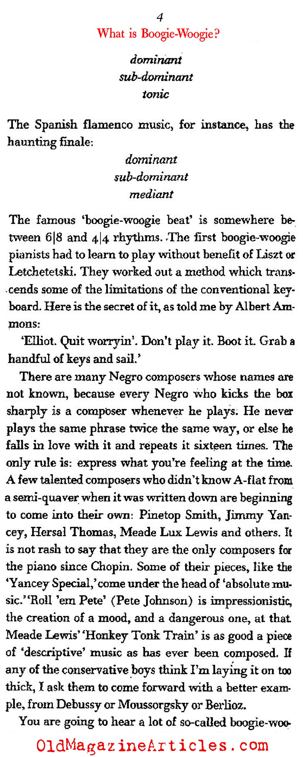 What is Boogie-Woogie? (The Clipper, 1941)