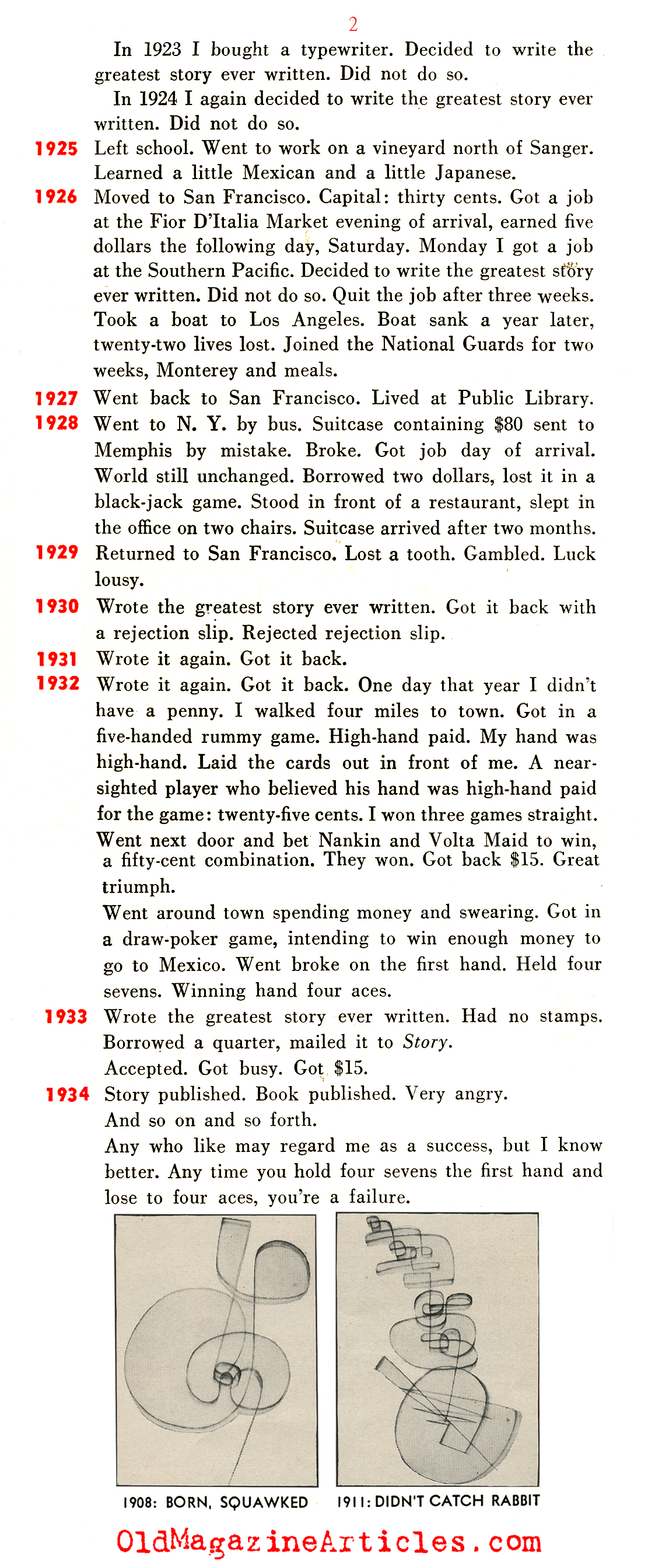 William Saroyan on William Saroyan (Stage Magazine, 1940)