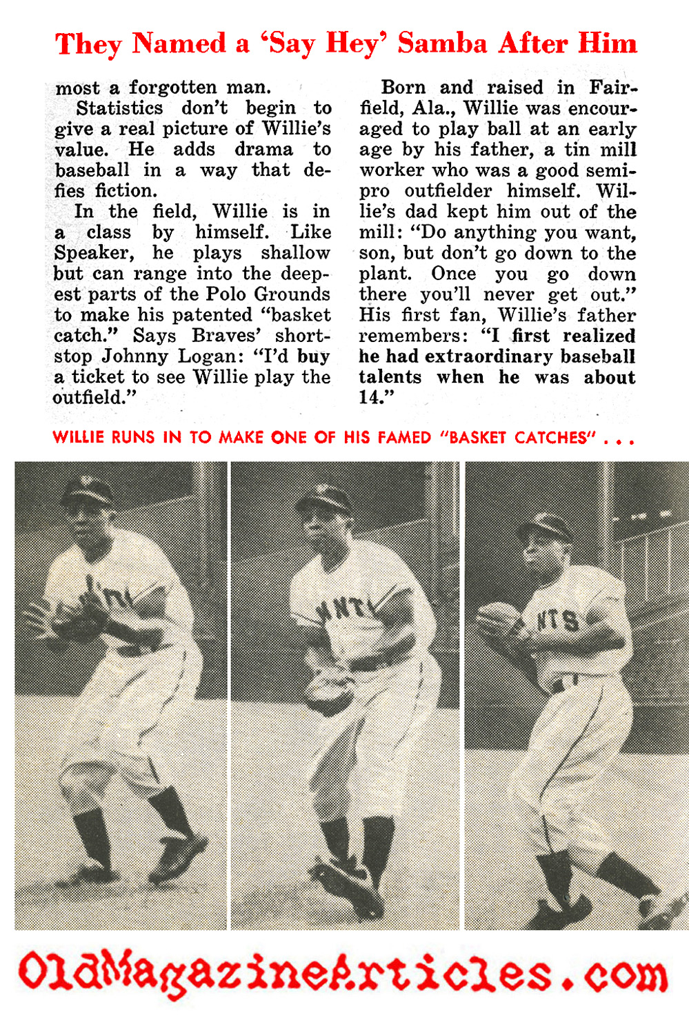 Willie Mays (Quick Magazine, 1954)