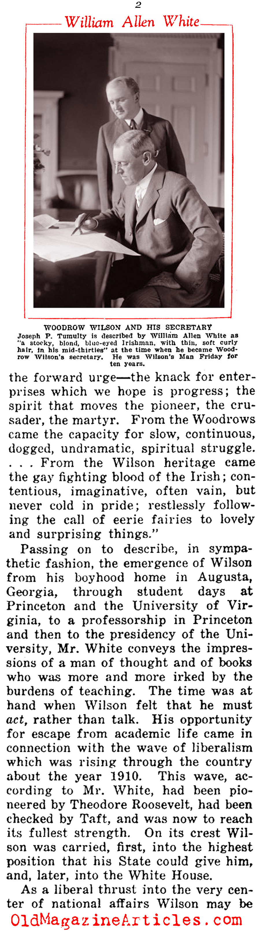 The Life of Woodrow Wilson  (Current Opinion, 1925)