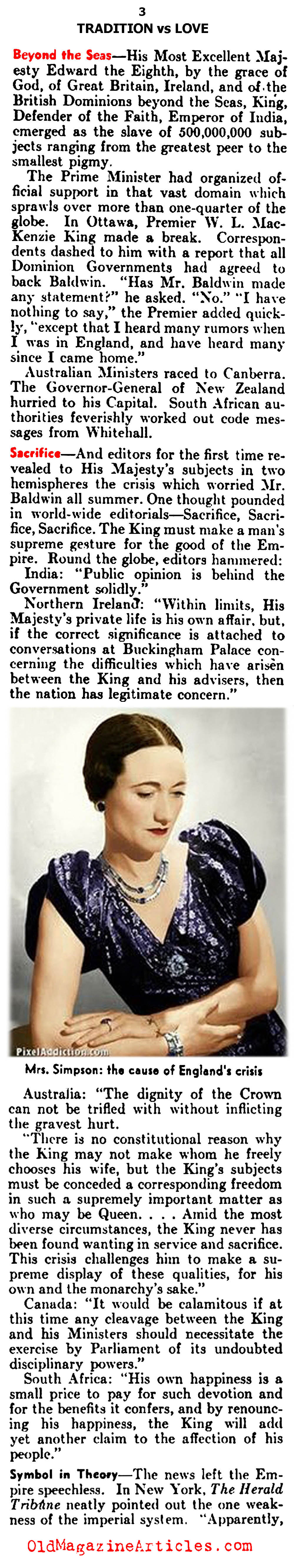 The Empire-Shaking Romance (Literary Digest, 1936)