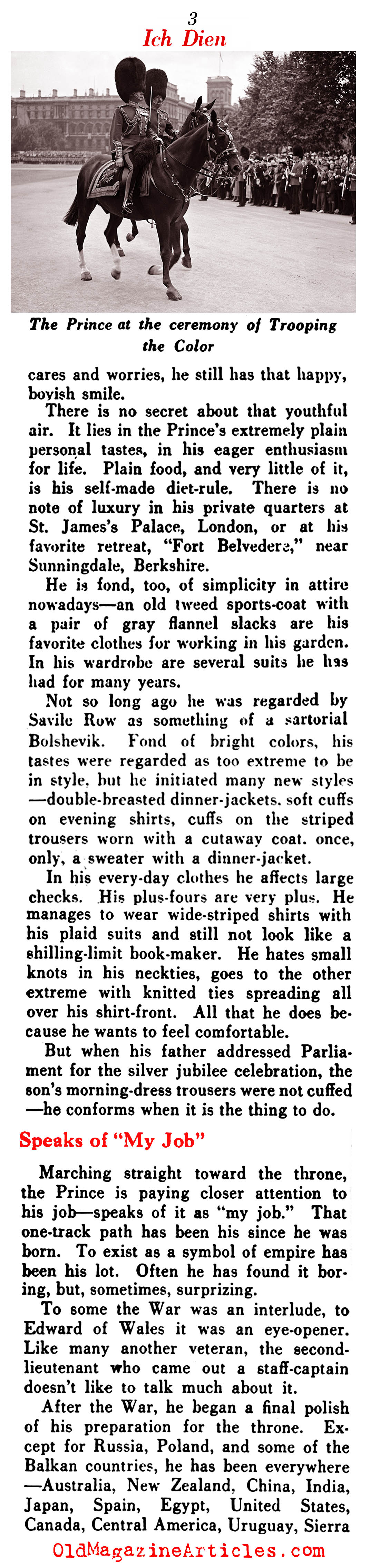 Some Character Traits of Prince Edward (Literary Digest, 1935)