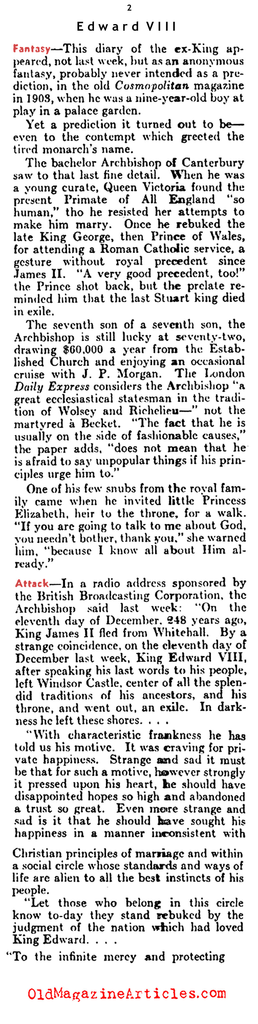 The Boyhood of the Duke of Windsor (Literary Digest, 1936)