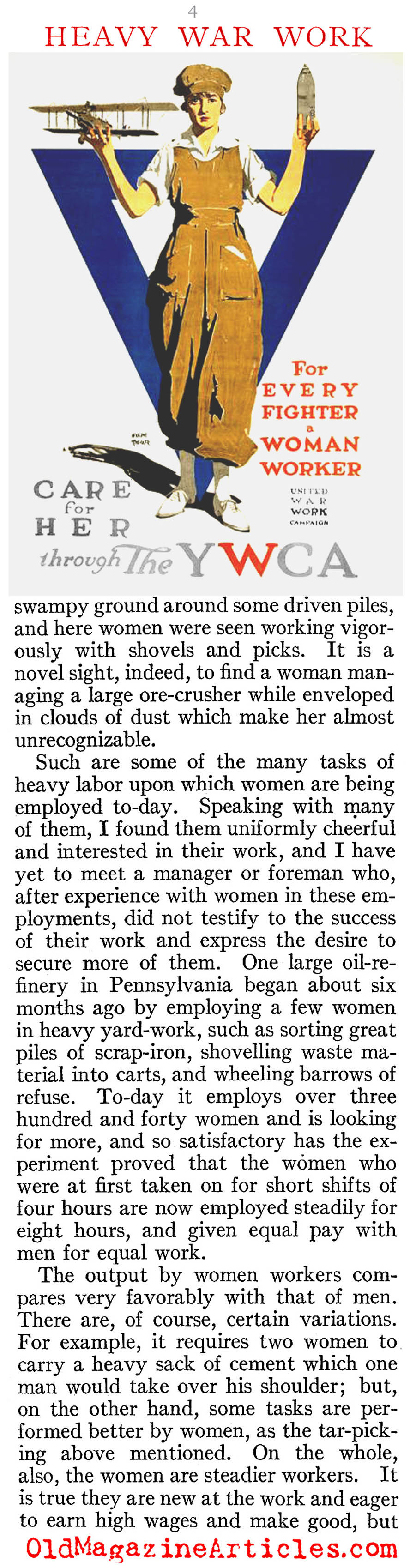 Women Can Do The Heavy War Work (Scribner's Magazine, 1919)