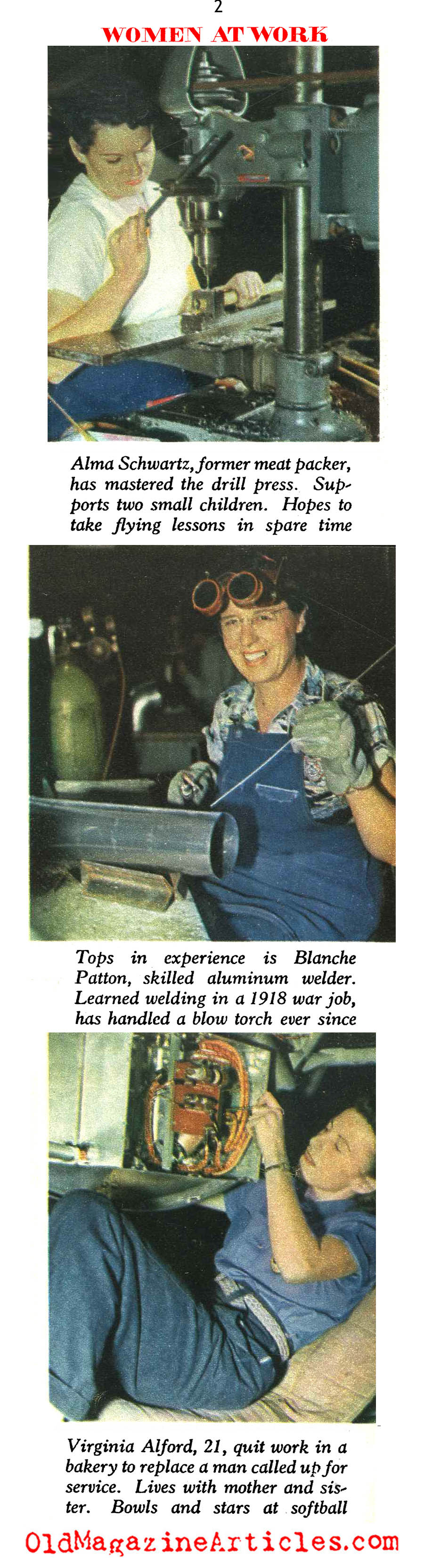 Women Working for the War (The American Magazine, 1942)