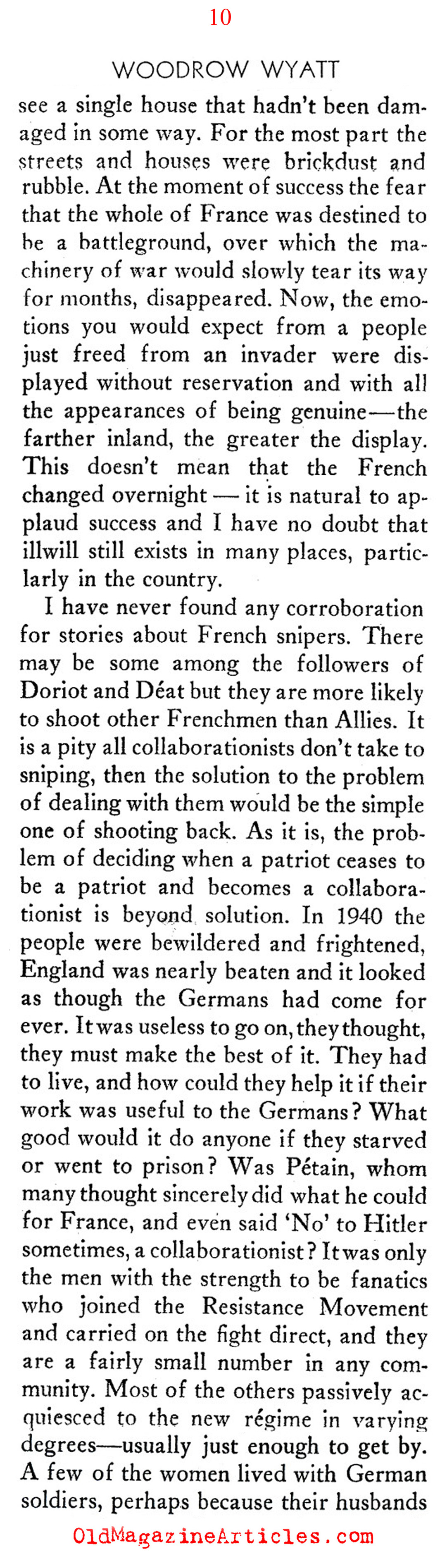 Letter from France (Tricolor Magazine, 1944) 