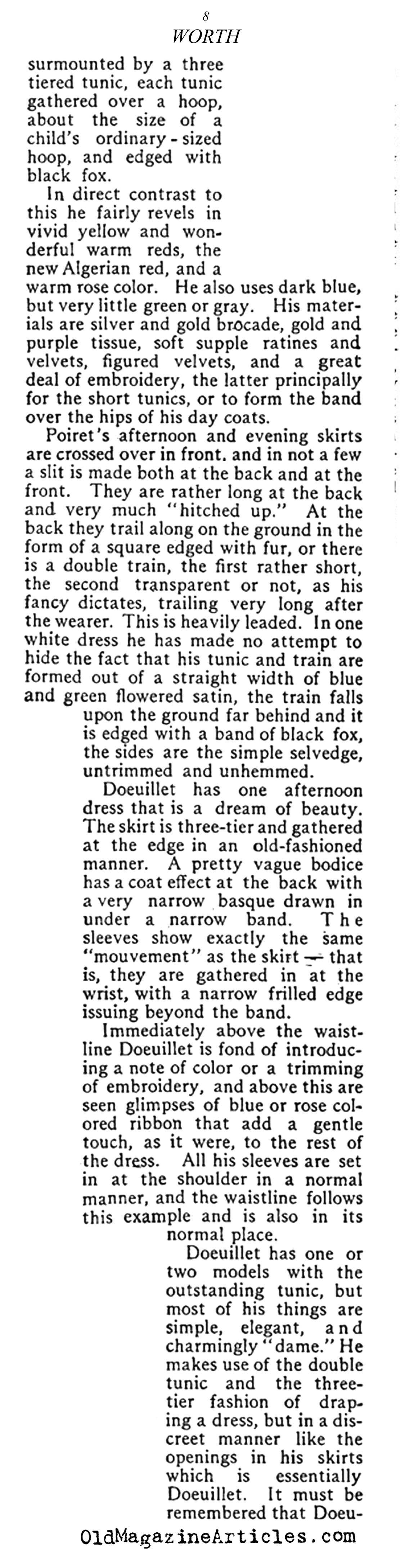 Paris Fashion, 1913 (Vanity Fair Magazine, 1913)