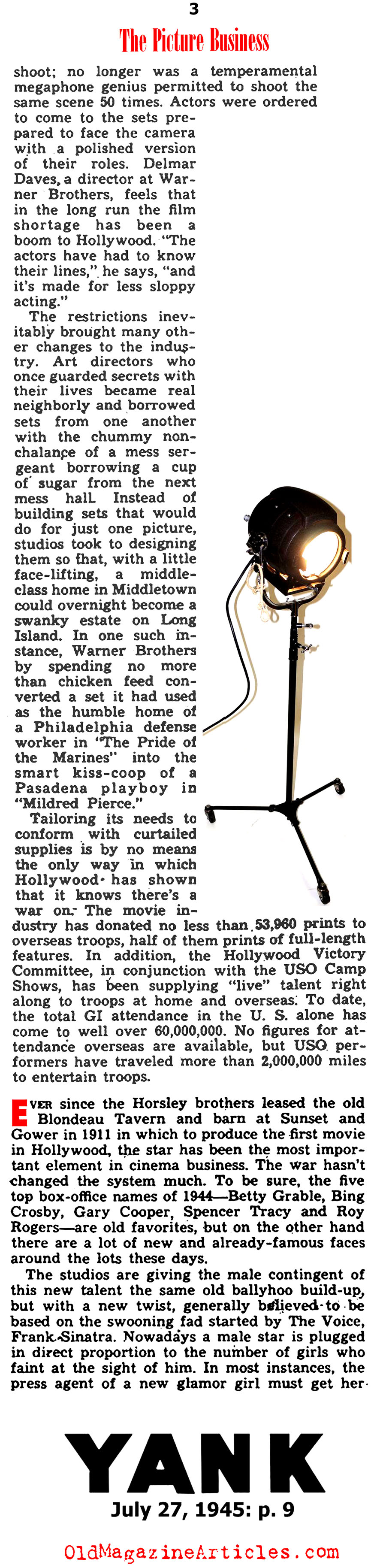 World War Two Hollywood (Yank Magazine, 1945)