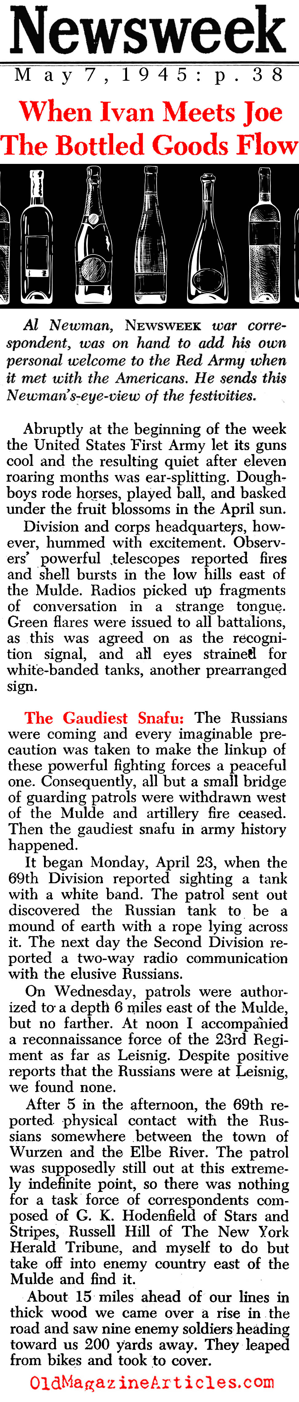 American GIs Meet the Reds on the Elbe <BR>(Newsweek & Yank Magazines, 1945)