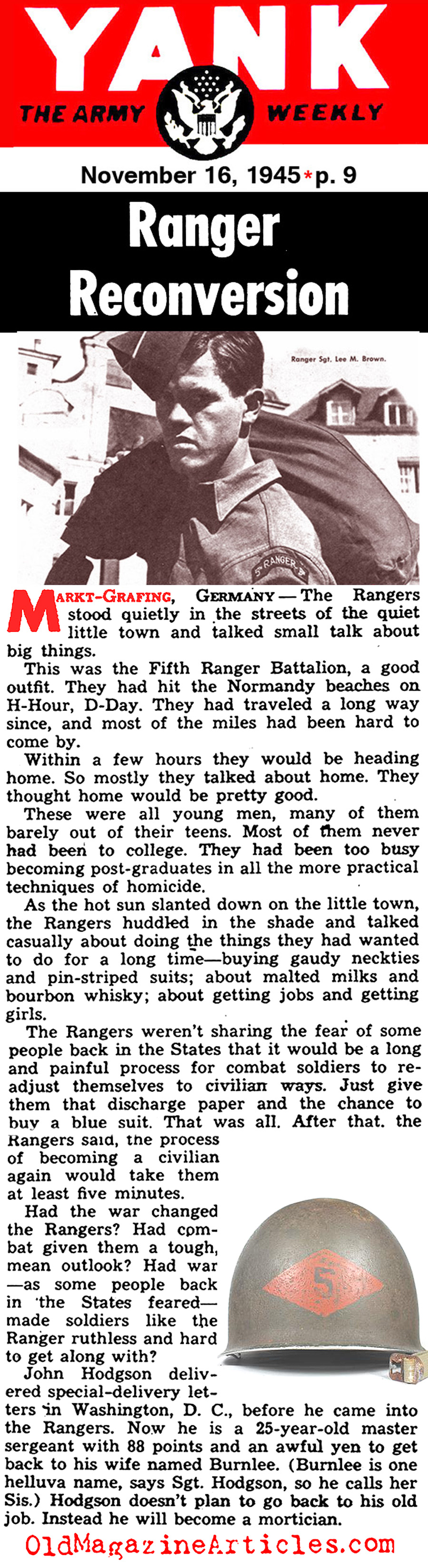 The Fifth Ranger Battalion Goes Home (Yank Magazine, 1945)