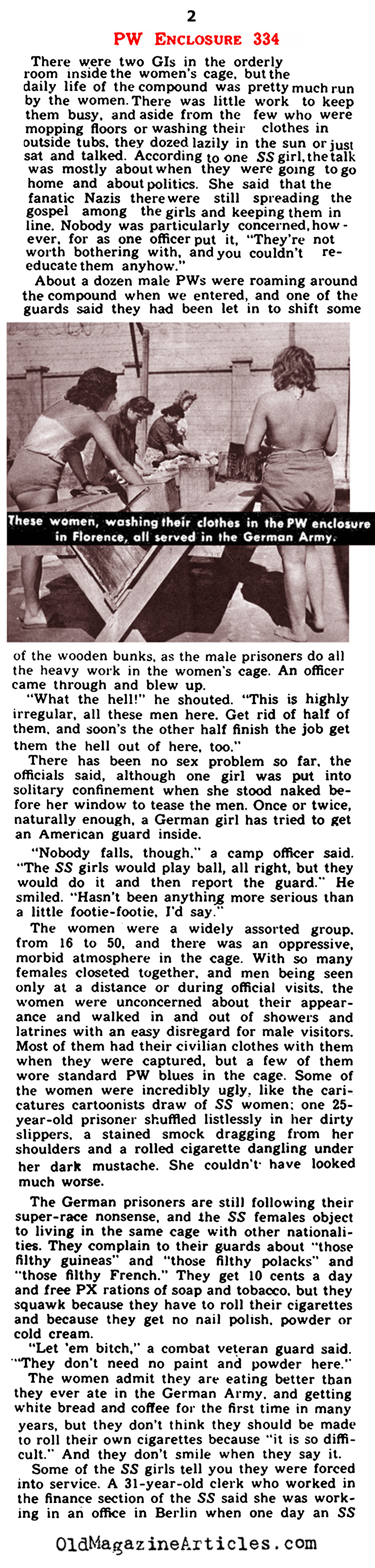 P.O.W. Camp for the S.S. Women (Yank Magazine, 1945)