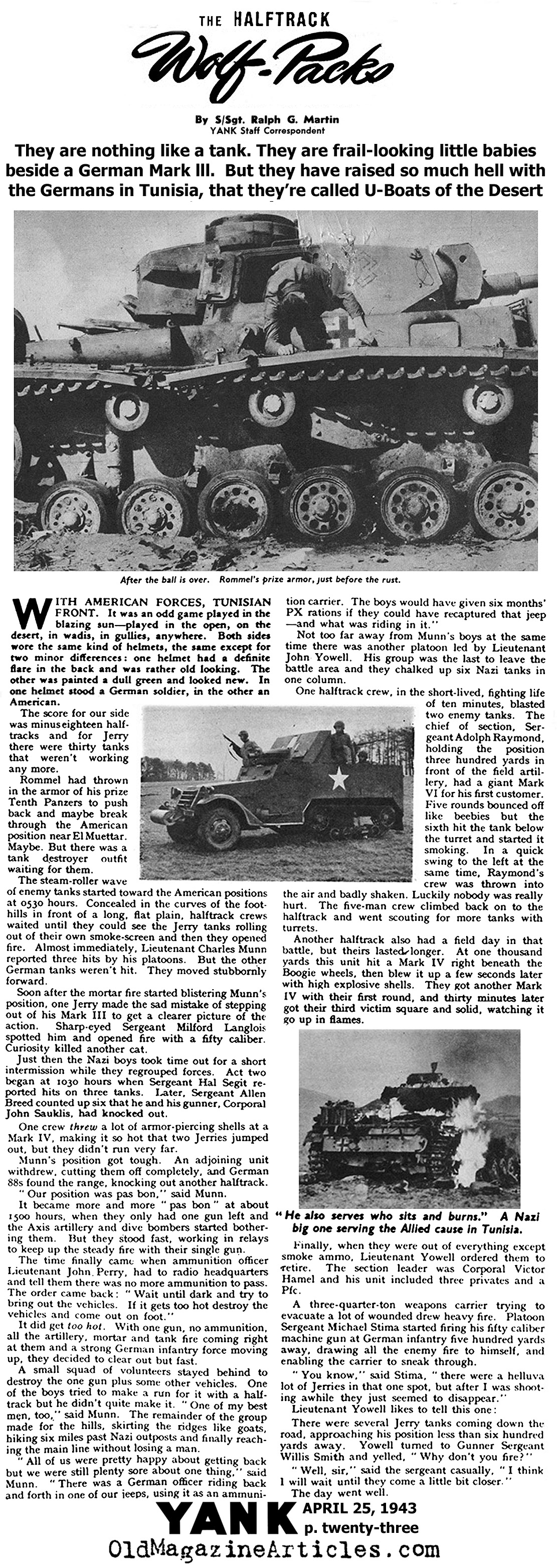 The American Half-Track (Yank Magazine, 1943)