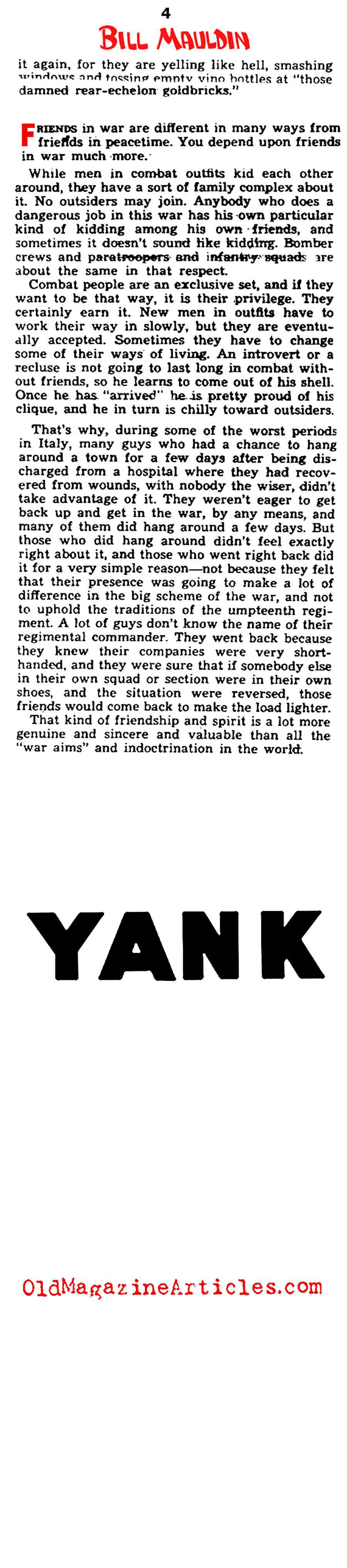 Bill Mauldin Of The Stars & Stripes (Yank Magazine, 1945)