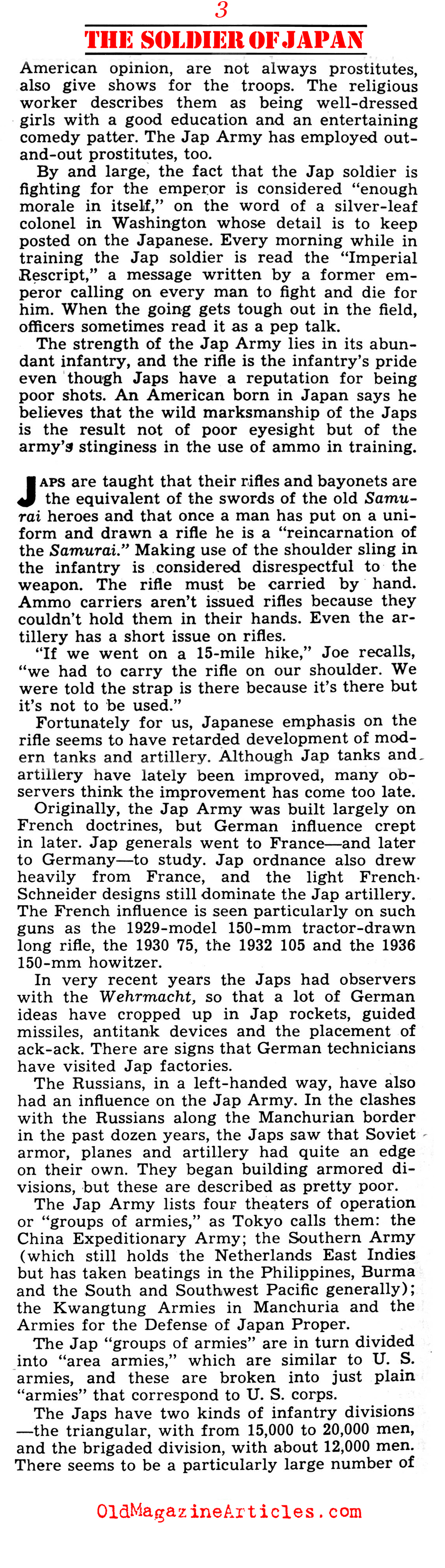 A Study of the Japanese Soldier (Yank Magazine, 1945)