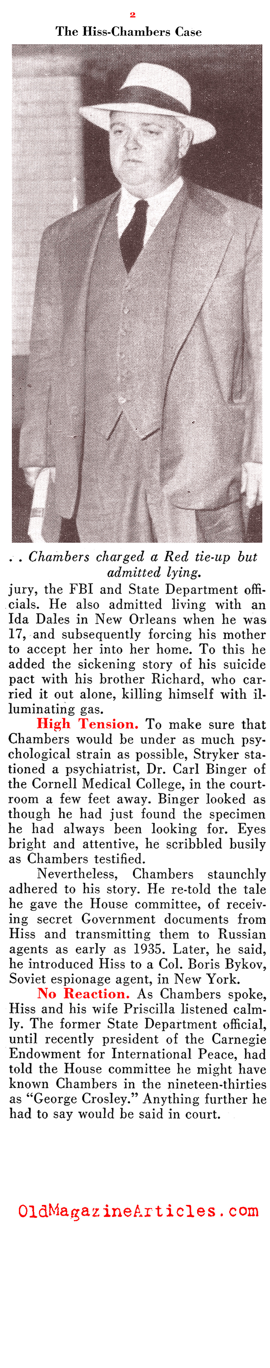 The Hiss-Chambers Case  (Pathfinder Magazine, 1949)