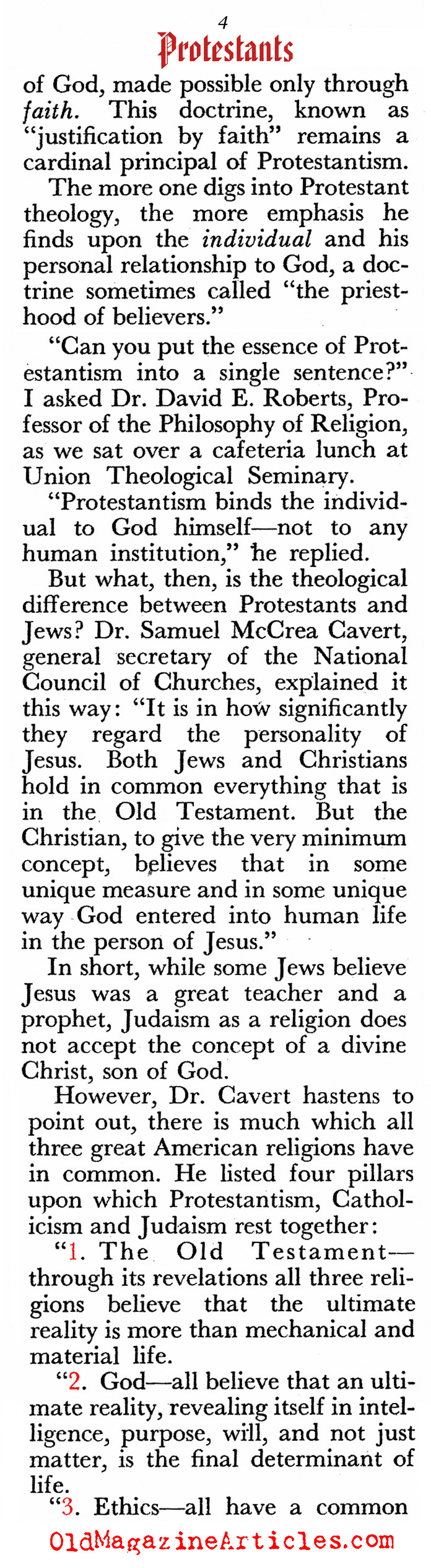 Protestants in America (Pageant Magazine, 1952)