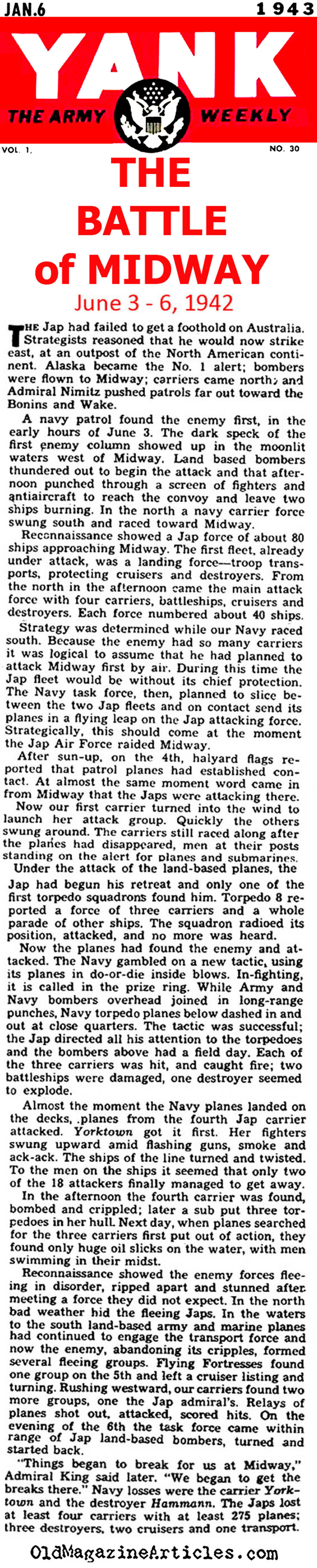 The Battle of Midway (Yank Magazine, 1943)