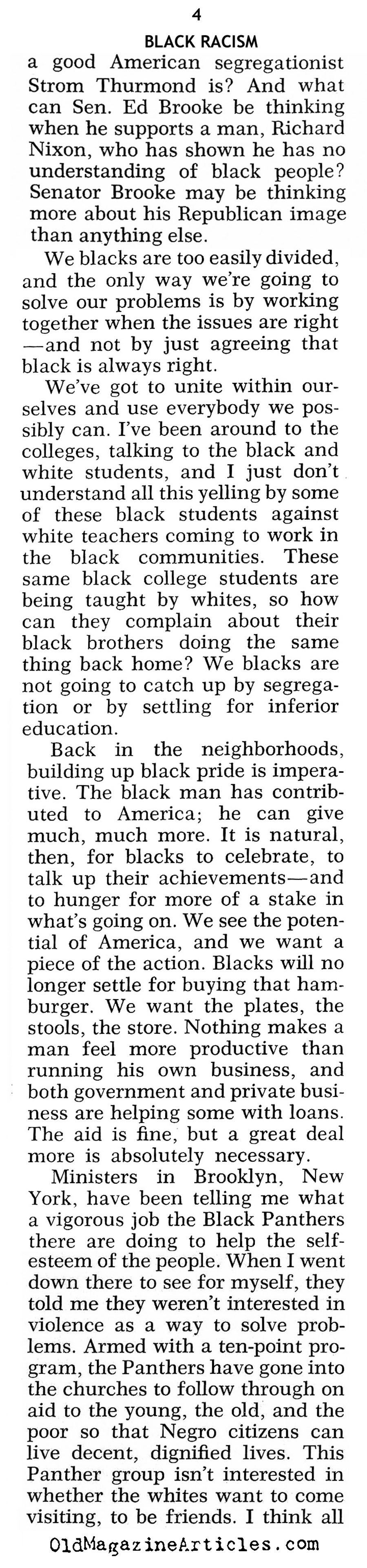 Black Racism (Pageant Magazine, 1969)