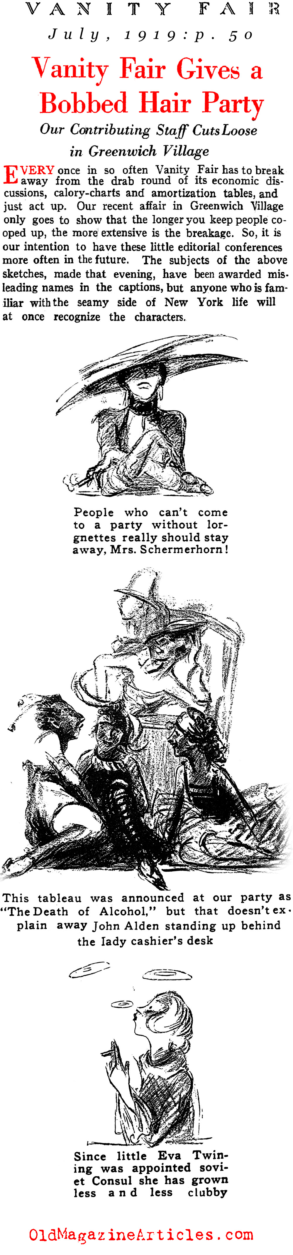 VANITY FAIR Throws a Bobbed Hair Party (Vanity Fair, 1919)