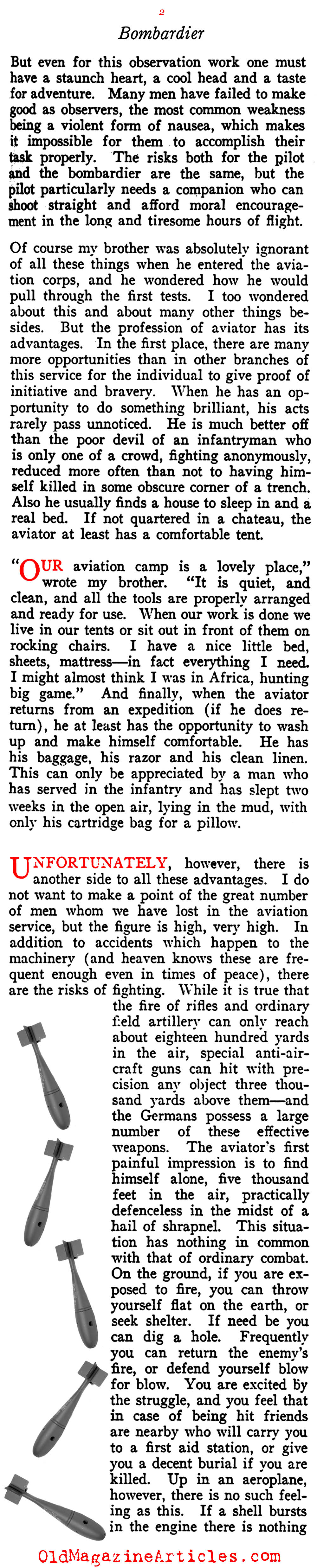 The Experiences of a Bombardier in the Young French Air Corps  (Vanity Fair, 1916)