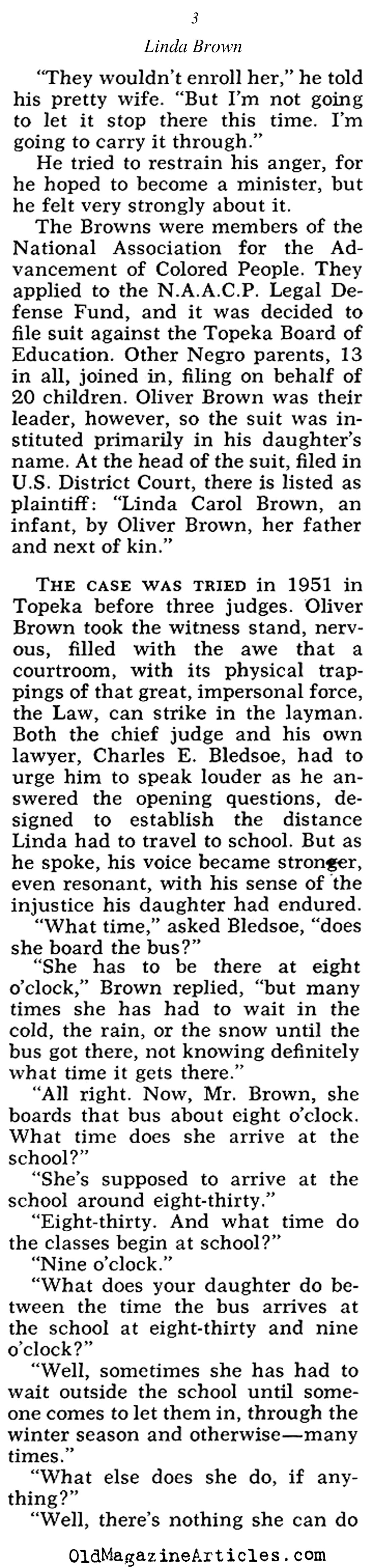 ''The Girl Who Started the Civil-Rights Breakthrough'' (Pageant Magazine, 1964)