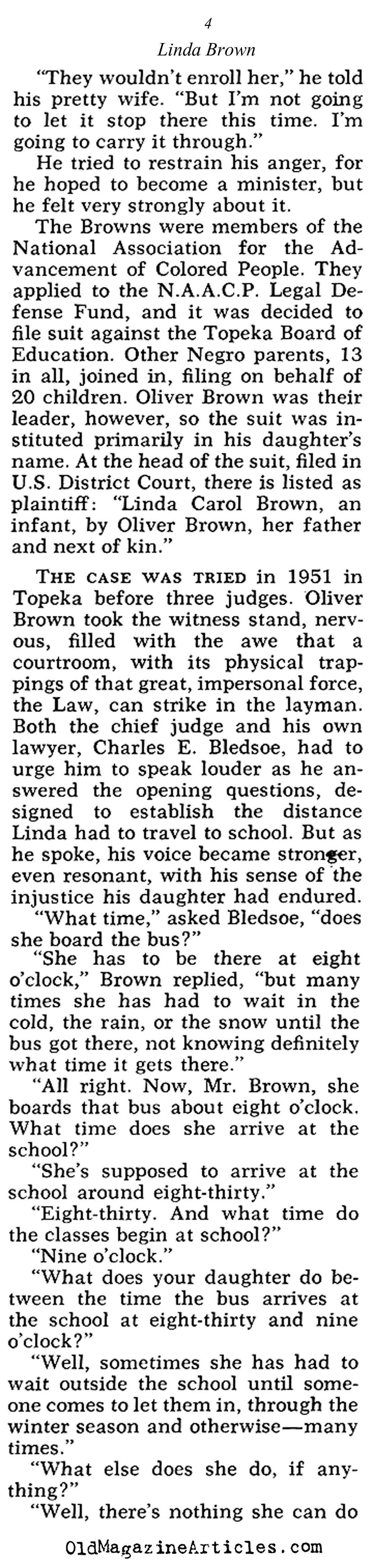 ''The Girl Who Started the Civil-Rights Breakthrough'' (Pageant Magazine, 1964)