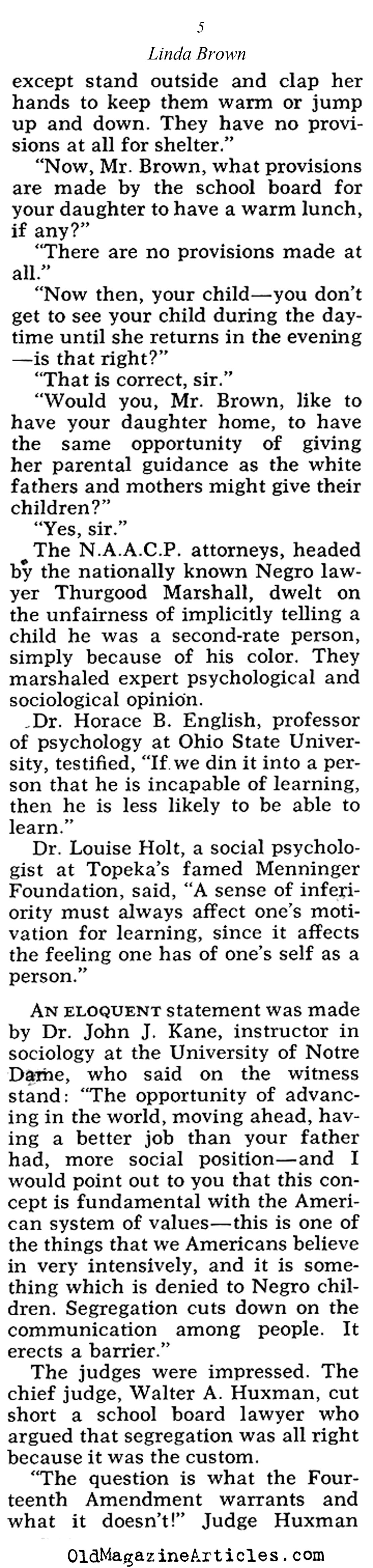 ''The Girl Who Started the Civil-Rights Breakthrough'' (Pageant Magazine, 1964)