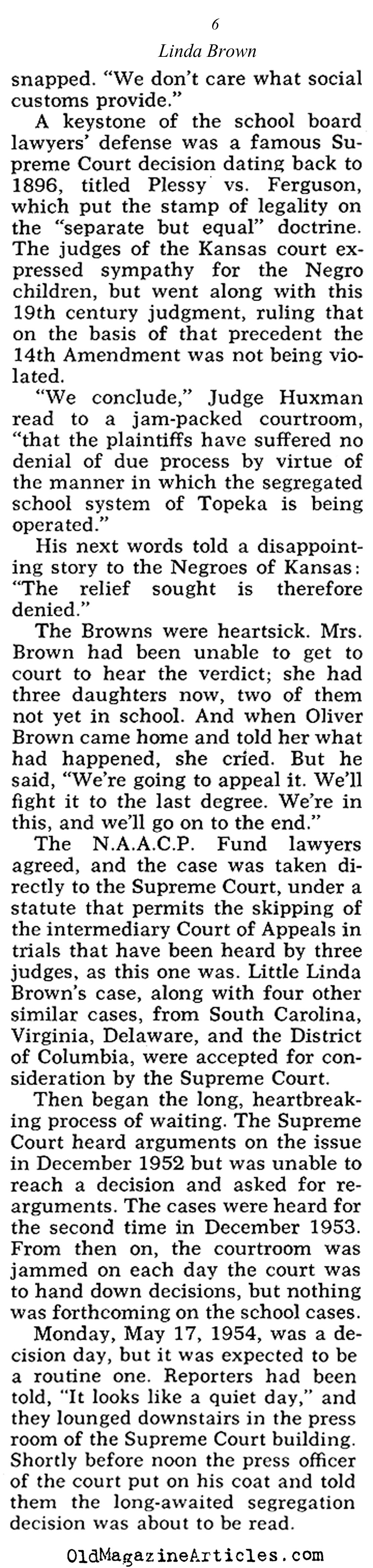 ''The Girl Who Started the Civil-Rights Breakthrough'' (Pageant Magazine, 1964)