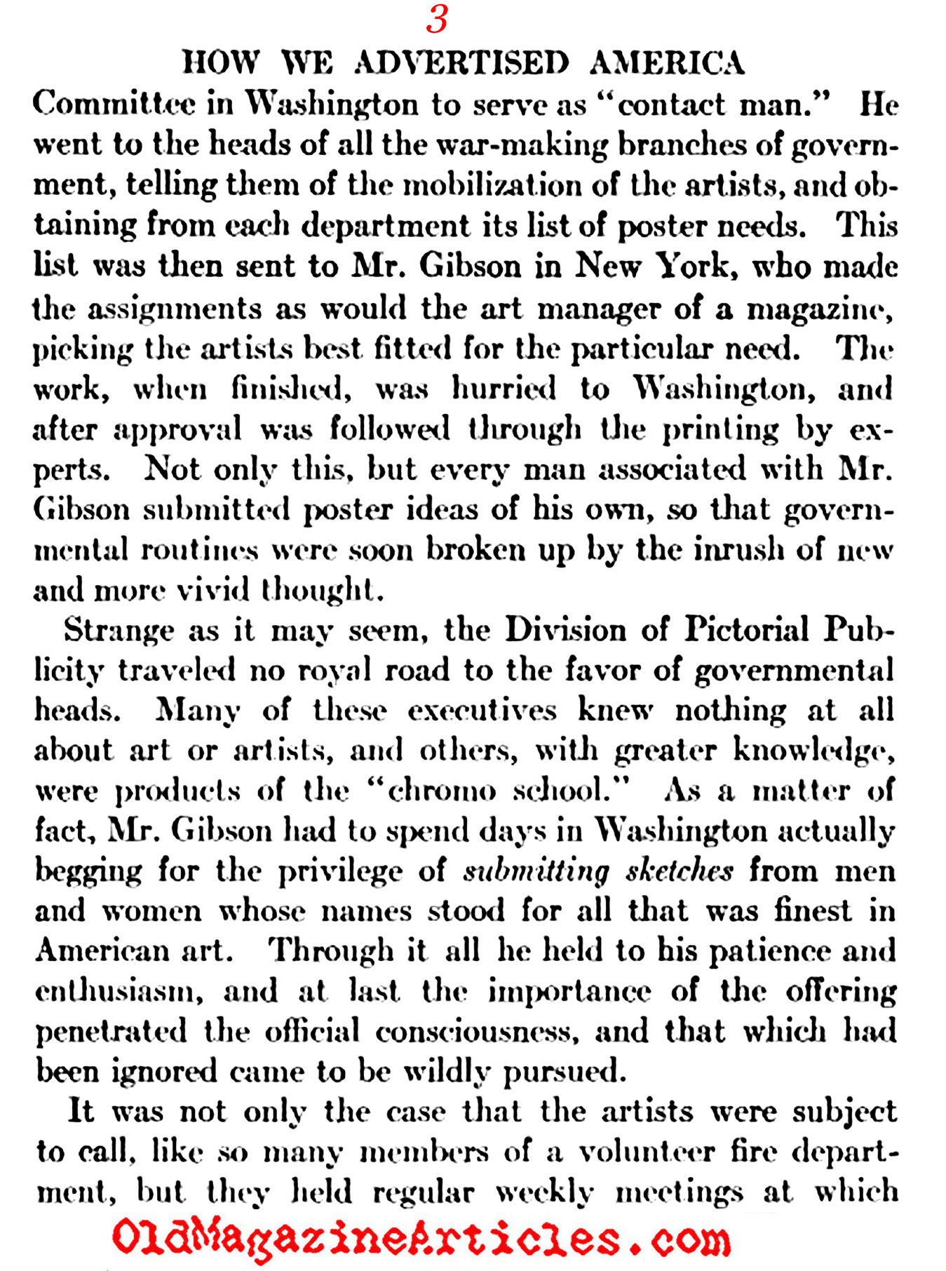 George Creel and His Posters  (How We Advertised America, 1920)