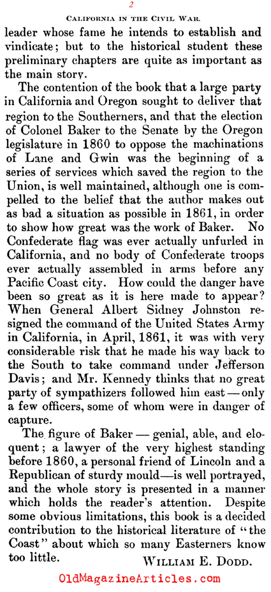 The Struggle for California  (The Dial Magazine, 1912)