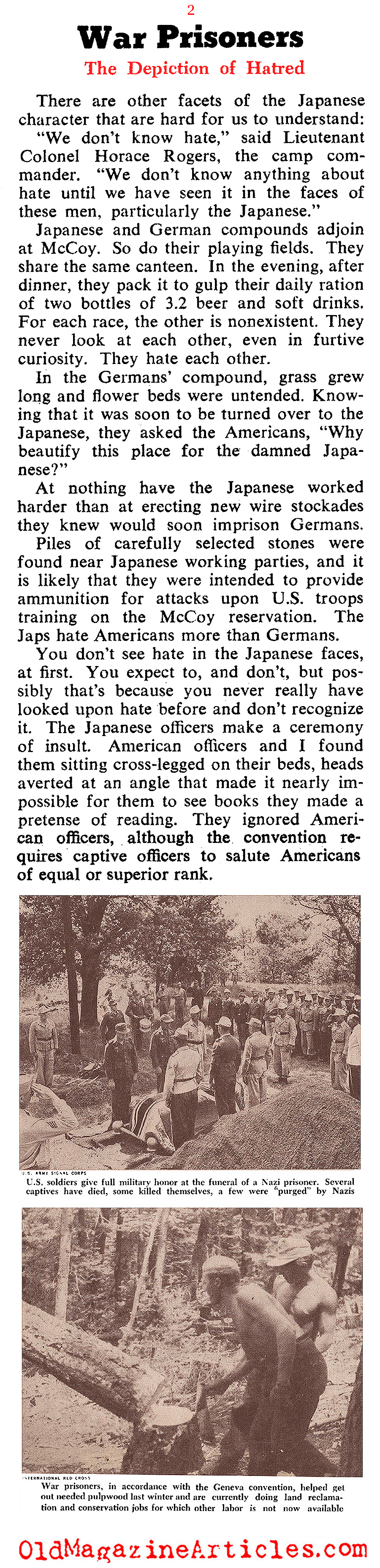 Japanese Prisoners at Camp McCoy (Collier's Magazine, 1944)
