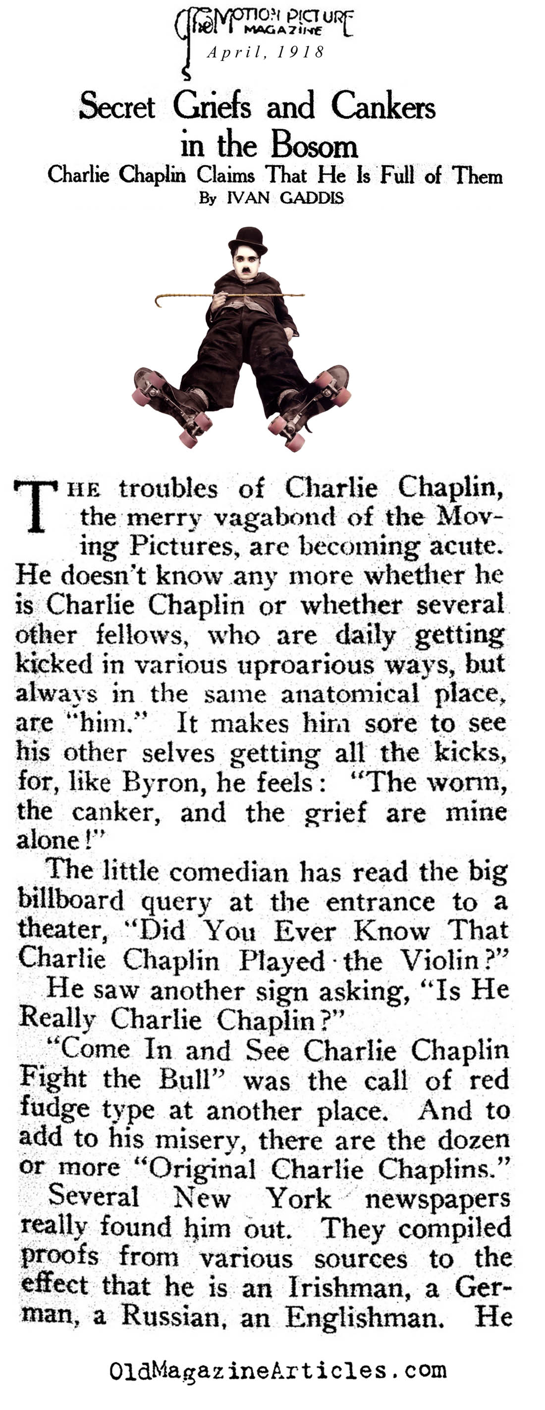 Charlie Chaplin and His Imposters  (Motion Picture Magazine, 1916)