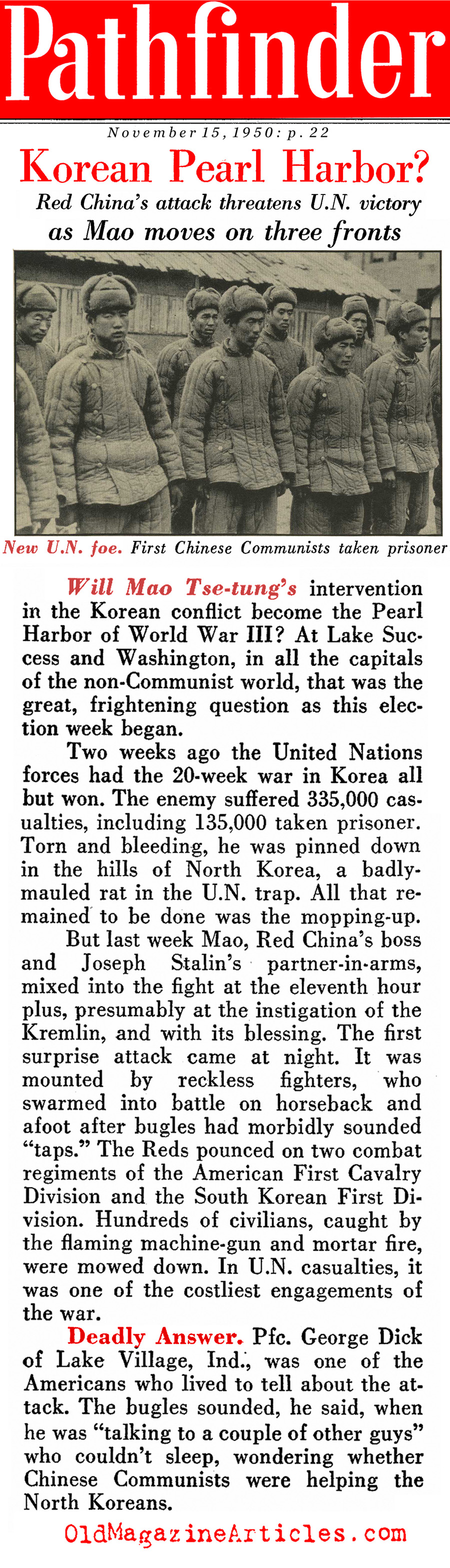 ''Korean Pearl Harbor'' (Pathfinder Magazine, 1950)