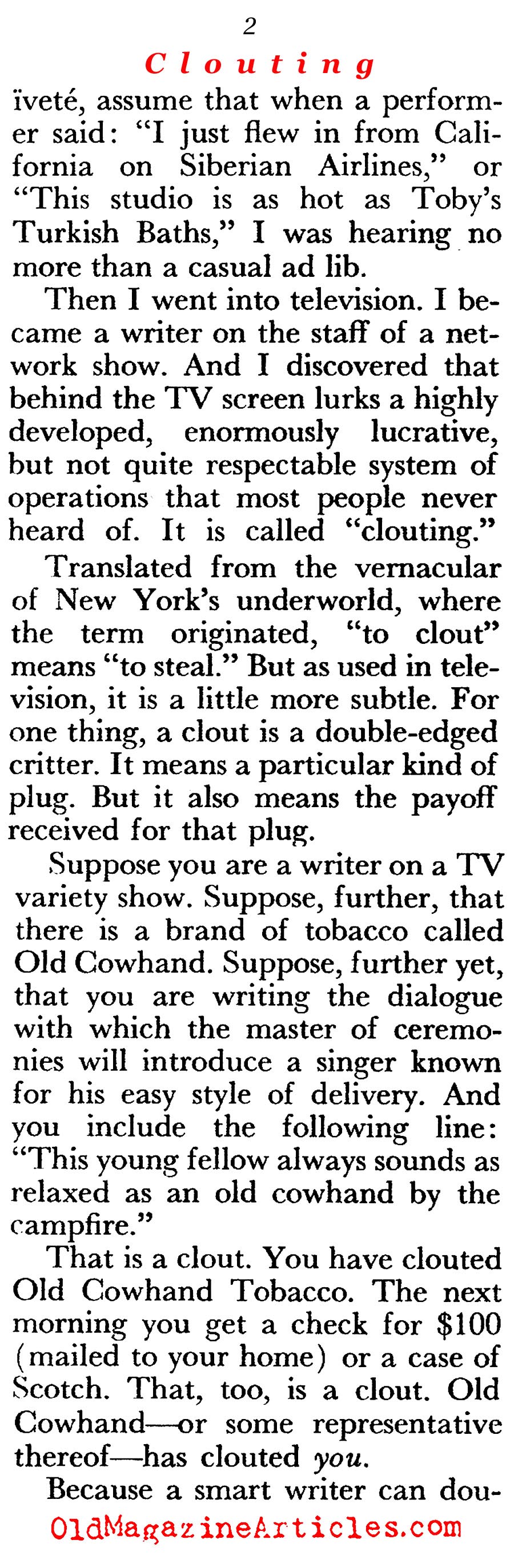 They Called it ''Clouting'' (Pageant Magazine, 1959)