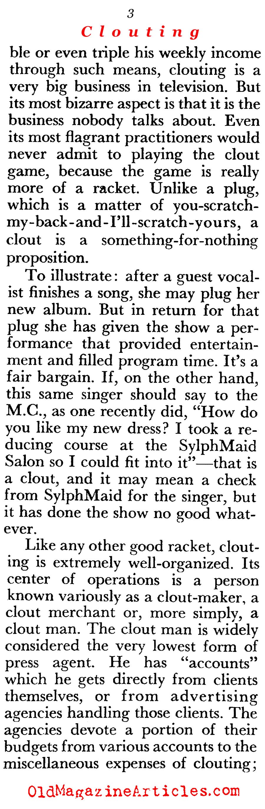 They Called it ''Clouting'' (Pageant Magazine, 1959)