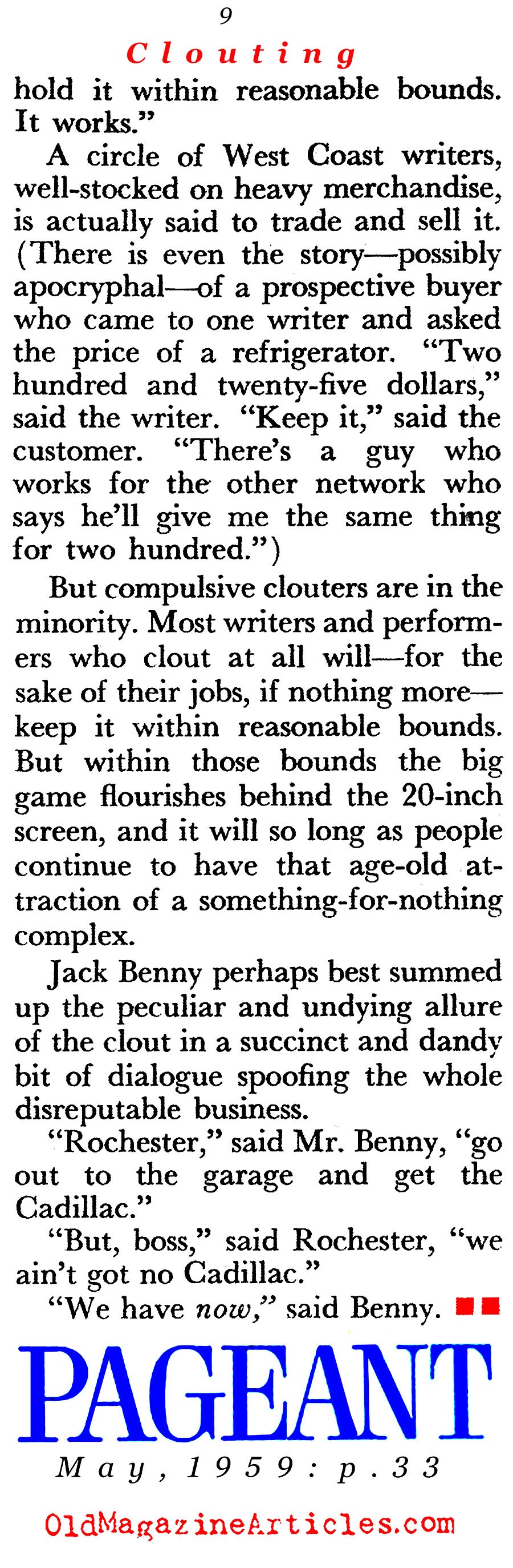 They Called it ''Clouting'' (Pageant Magazine, 1959)