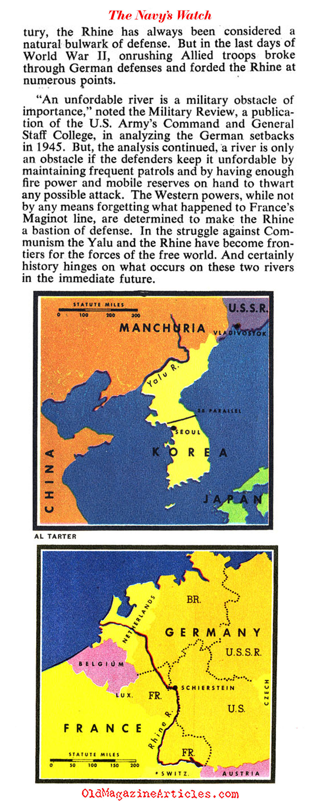 Two Important Rivers in the Cold War Struggle (Collier's Magazine, 1952)