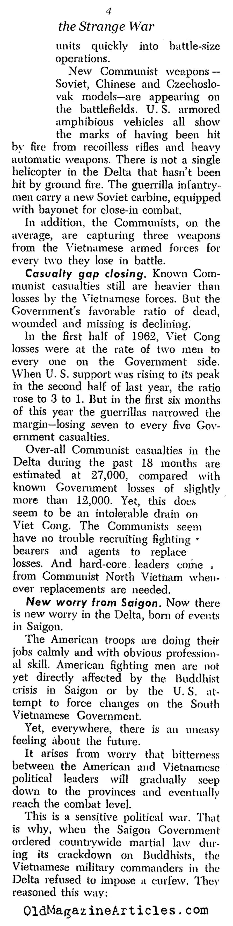 ''The Strange War the U.S. Is Not Winning'' (United States News, 1963)