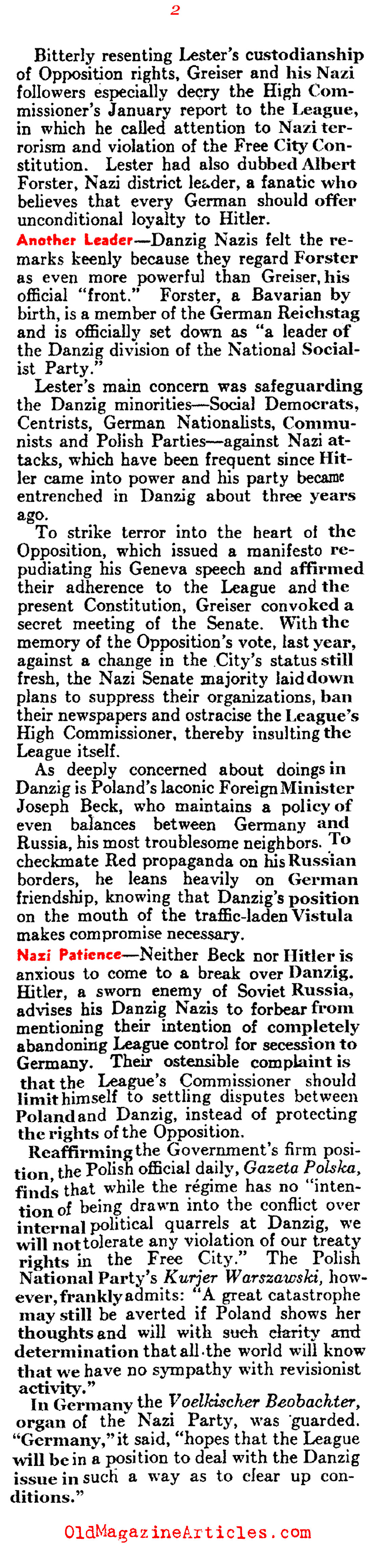  Danzig Nazis (The Literary Digest, 1936)