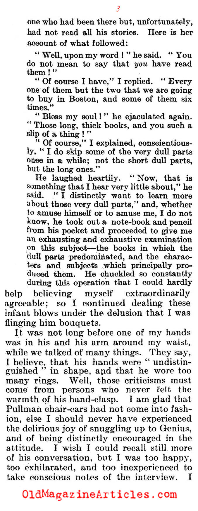 A Child's Interview With Dickens   (The Literary Digest, 1912)