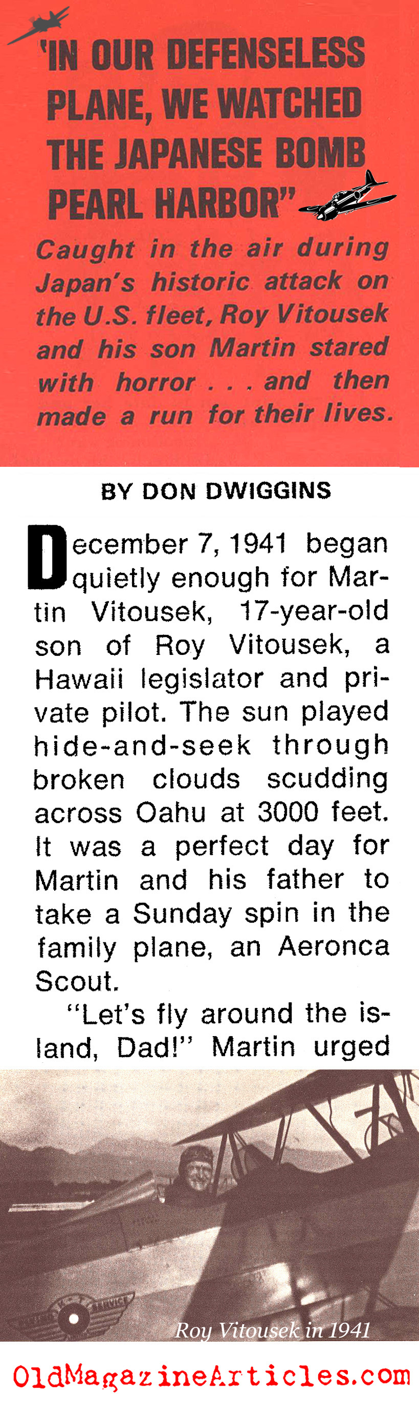 Father and Son Over Pearl Harbor (Pageant Magazine, 1970)