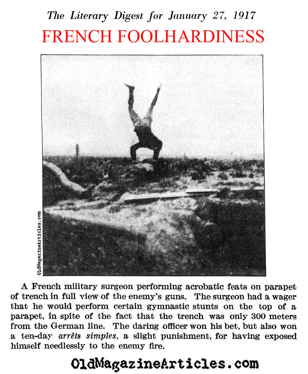 Foolhardiness on the Western Front   (Literary Digest, 1917)