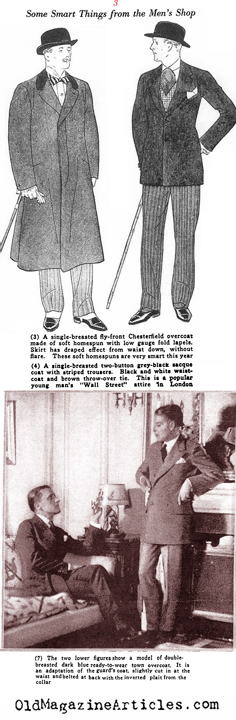 Clothing for Fox Hunters and Wall Streeters  (Vanity Fair Magazine, 1921)