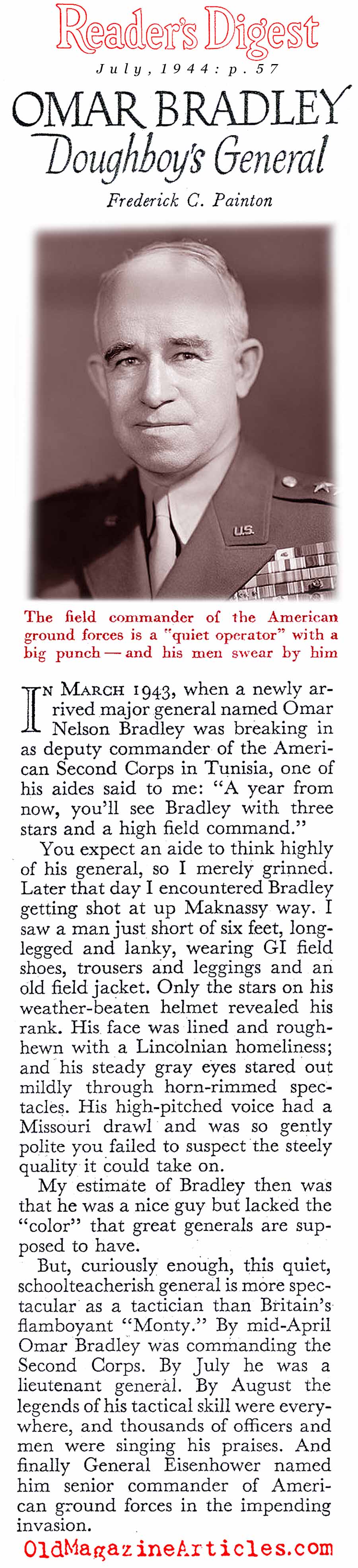 ''Doughboy's General'' (Reader's Digest, 1944)