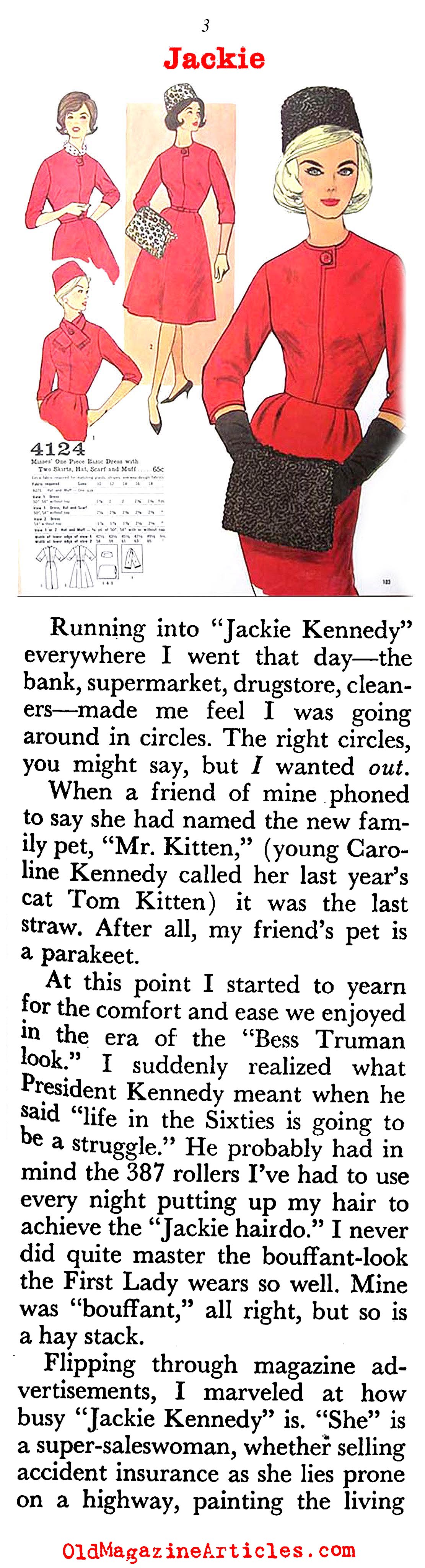 The Woman Who Didn't Want to Dress Like Jackie... (Coronet Magazine, 1961)