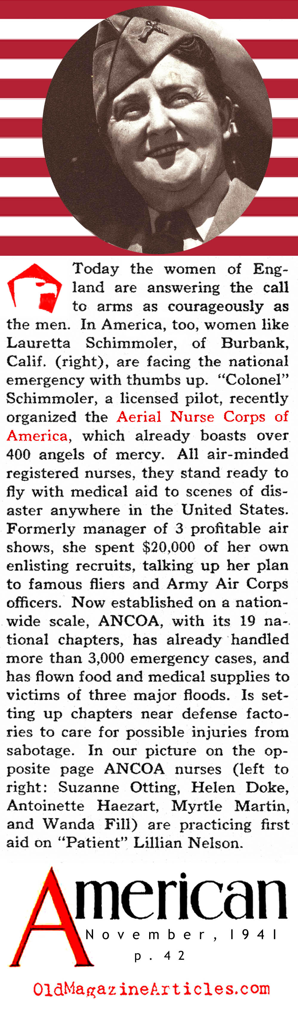 The Aerial Nurse Corps of America (The American Magazine, 1941)
