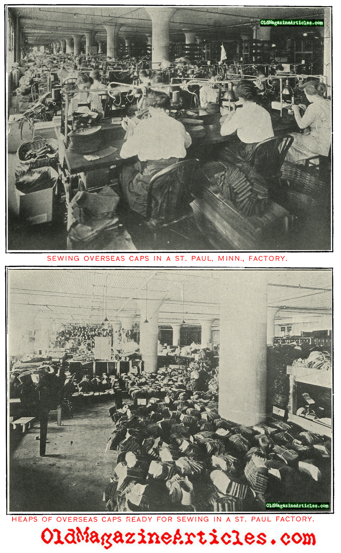 Manufacturing the Overseas Cap (America's Munitions, 1919)